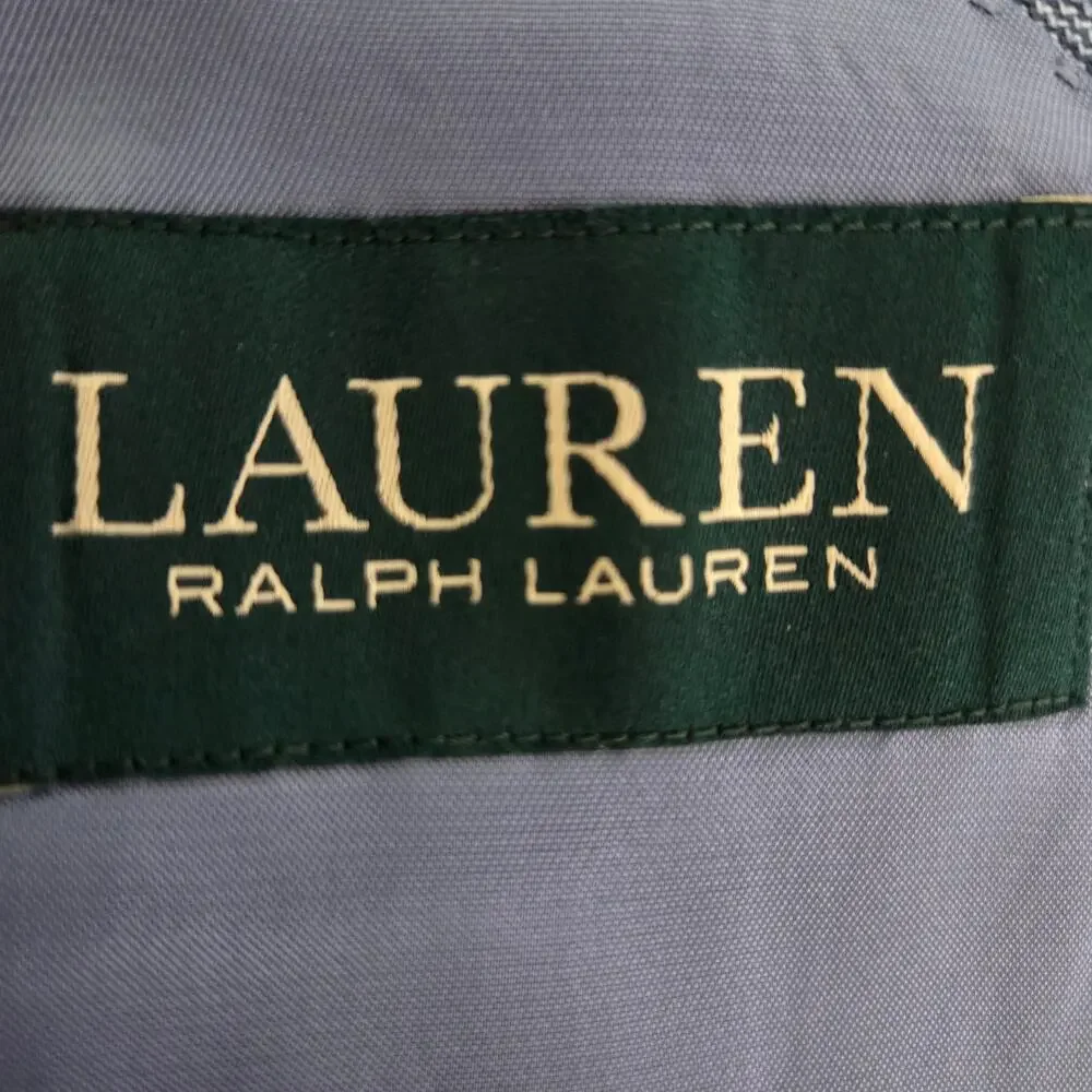 Men's Two Button Windowpane Plaid Suit Coat, Laruen,  Ralph Lauren, Size 44R